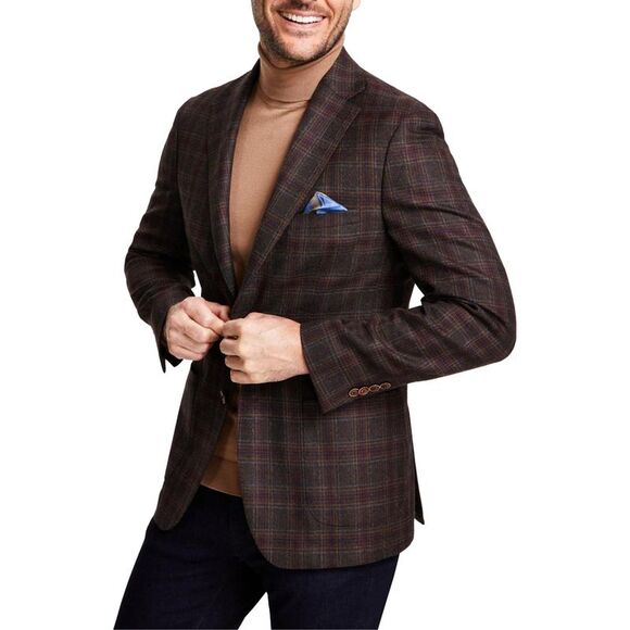 Tallia Mens Wool Blend Slim Fit Two Button Blazer Jacket,...